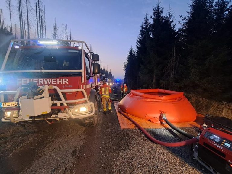 Löschwasserreserve für Feuerwehren bei großflächigen Waldbränden aufbauen